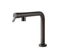 Gessi SU&GIU Sottofinestra Black Metal Brushed PVD - 60071#707 Mitigeur Évier | Métal noir brossé PVD, Bec rabattable sous fenêtre, Hauteur réduite sous fenêtre