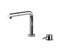 Gessi SU&GIU Sottofinestra Chrome - 50109#031 Mitigeur Évier | Chrome brillant, Bec rabattable sous fenêtre, Hauteur réduite sous fenêtre