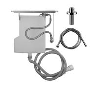 Gessi Tondo Wellness, presse-étoupe Securflex, pour banc de carrelage largeur minimale>100 mm, flexible de douche 1/2 sans ressort de rappel, complété par une douchette, 01762149, Couleur: Optique Fin