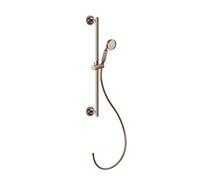 Gessi Venti20 Barre de douche avec support coudé, avec support de douche pivotant, montage mural, 1 jet, raccord 1/2, 65143030, Couleur: PVD de cuivre