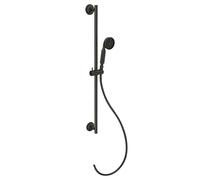 Gessi Venti20 Barre de douche avec support coudé, avec support de douche pivotant, montage mural, 1 jet, raccord 1/2, 65143187, Couleur: Bronze antique