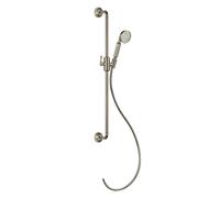 Gessi Venti20 Barre de douche avec support courbé, avec support de douche pivotant, montage mural, 1 jet, raccord 1/2, 65144149, Couleur: Optique Finox