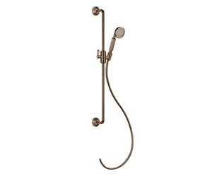 Gessi Venti20 Barre de douche avec support courbé, avec support de douche pivotant, montage mural, 1 jet, raccord 1/2, 65144708, Couleur: Cuivre brossé PVD