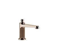 Gessi Venti20 Bec déverseur pour lavabo, pour capteur séparé du mitigeur, saillie 134mm, hauteur 156mm, montage sur table, 65023030, Couleur: PVD de cuivre