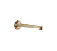 Gessi Venti20 Bec déverseur pour lavabo, pour capteur séparé du mitigeur, saillie 201mm, raccord 1/2, montage mural, 65102726, Couleur: Bronze chaud brossé PVD