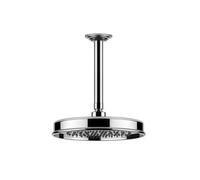Gessi Venti20 Douche de tête anticalcaire, D229mm, avec articulation et bras de plafond mesure spéciale à indiquer 110-1900mm, montage au plafond, 65150031, Couleur: chrome