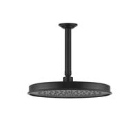 Gessi Venti20 Douche de tête anticalcaire, D328mm, avec articulation et bras de plafond mesure spéciale à indiquer 110-1900mm, montage au plafond, 65155299, Couleur: Noir Mat