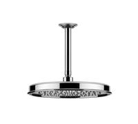 Gessi Venti20 Douche de tête anticalcaire, D328mm, avec articulation et bras de plafond mesure spéciale à indiquer 110-1900mm, montage au plafond, 65155031, Couleur: chrome