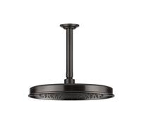 Gessi Venti20 Douche de tête anticalcaire, D328mm, avec articulation et bras de plafond mesure spéciale à indiquer 110-1900mm, montage au plafond, 65155707, Couleur: PVD