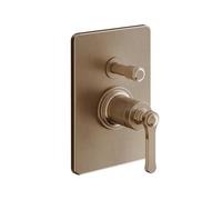 Gessi Venti20 Set de finition Mitigeur bain/douche, pour bec séparé, 2 voies, cartouche D35mm, montage mural, 65079708, Couleur: Cuivre brossé PVD
