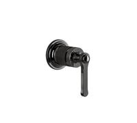Gessi Venti20 Set de finition Mitigeur monocommandé lavabo/baignoire/douche, pour bec séparé, 1 voie, cartouche D35mm, montage mural, 65131706, Couleur: Métal noir PVD