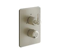 Gessi Venti20 Set de finition thermostatique, cartouche de déviation, 2 voies, avec cartouche thermostatique et RV, montage mural, 65135149, Couleur: Optique Finox