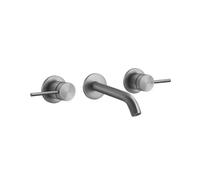 Gessi316 Cesello set prêt à poser, pour mitigeur de lavabo mural à 2 mains, bec fixe, bec 146-126 mm, sans garniture découlement, 54492708, Couleur: Cuivre brossé PVD