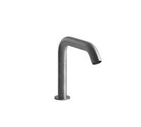 Gessi316 Intreccio, bec de lavabo à commande électronique sans contact, capteur intégré à laérateur, saillie de 154 mm, 54181707, Couleur: Métal noir brossé PVD
