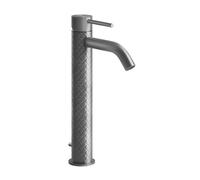 Gessi316 Intreccio mitigeur monocommande de lavabo version haute avec vidage 1 1/4, saillie 122 mm, 54104299, Couleur: Noir XL