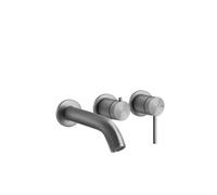 Gessi316 kit prêt à poser pour mitigeur monocommande encastré pour baignoire, cartouche dinverseur 2 voies, rosettes rondes, 54140299, Couleur: Noir XL