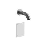 Gessi316 Meccanica, kit prêt à poser pour bec de lavabo à commande électronique avec capteur intégré à laérateur, bec 146mm, 54214239, Couleur: Acier inoxydable brossé mat