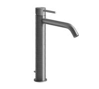 Gessi316 Trame mitigeur monocommande de lavabo, version haute, avec vidage 1 1/4, saillie 156 mm, 54303727, Couleur: Laiton brossé PVD