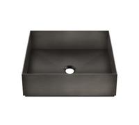 Gessi316, vasque à poser en acier inoxydable 400x400mm, 54605707, Couleur: Métal noir brossé PVD