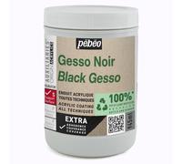 Gesso - Noir - Apprêt - Mate - Toutes techniques - Extra couvrant - Pébéo - 945m