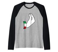 Geste de la Main Italienne pour Les Italiens et Les Amateurs d'Italie Manche Raglan