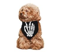 Geste De Squelette Amusant Bandana Chien Mode Foulard Triangulaire Chiens Lavable Écharpe Triangulaire pour Fournitures De Fête Petit Moyen Grand Chiot
