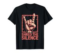 Geste Rock Shred Silence Corne Musique Fan Devil Horns T-Shirt