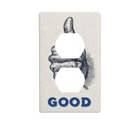 Geste simple de la main avec le pouce vers le haut, couvercle d'interrupteur, plaque murale décorative pour cuisine, salle de bain, taille 7 x 11,4 cm