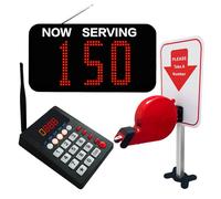 Gestion de File d'Attente : Appeler les Clients | 1 Afficheur +1 Clavier+1 Distributeur de Tickets avec Pied+1 Rouleau Numéroté (000 à 999) | Pour Magasin, Restaurant, Clinique, Salle d'Attentes