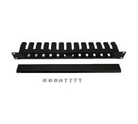 Gestion des Câbles pour Rack de Serveur, Montage en Rack 2U 12 Emplacements avec Panneau Anti-poussière sous Le Bureau, Chemin de Câbles sous Le Bureau pour Armoires Standard de