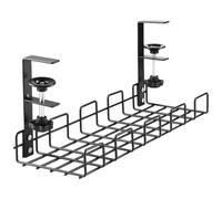 Gestion des câbles sous le bureau - Support de rangement peu encombrant | Passe-câbles sous le bureau avec pince - Pour maison, studio, école, prise de courant, hub USB