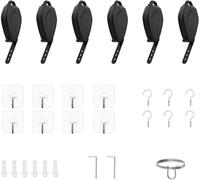 Gestion Des Câbles Vr, Lot De 6 Systèmes De Poulies De Plafond Rétractables Avec Crochets Et Vis Pour Quest 2, Rift, Rift S, Valve Index,Vive, Câble De Liaison Psvr (Crochet De