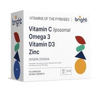 Gestion du bien-être immunitaire - Vitamine C liposomale, oméga-3, vitamine D3, zinc - Sans OGM, Phyto-Guide | Synergie optimale pour l'immunité, l'énergie et la santé osseuse | 28 portions