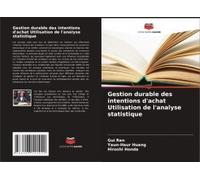 Gestion Durable Des Intentions D'achat Utilisation De L'analyse Statistique