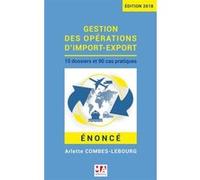 Gestion operations import export enonce MA éditions (Auteur)