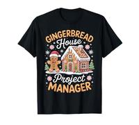 Gestionnaire de Projet Gingerbread House Christmas Build Crew T-Shirt