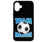 Gestionnaire d'équipe de Football, Graphique de Ballon de Football Coque pour iPhone 16 Plus