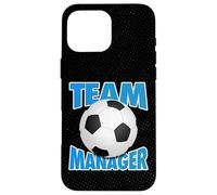 Gestionnaire d'équipe de Football, Graphique de Ballon de Football Coque pour iPhone 16 Pro Max