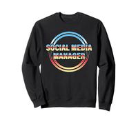 Gestionnaire des médias Sociaux Style rétro Sweatshirt