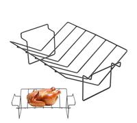 Gesto De Poulet Rôti - Grille De Rôti En Métal En Forme | Grille Pour Résistant Aux Hautes Températures, Grille De Rôtir Pour Intérieur Et Extérieur, Grande Grille Pour Côtes, Accessoires