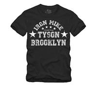 gestofft Brooklyn Iron Mike T-Shirt Boxen Tyson Champ Boxclub Gym - Noir - X-Large