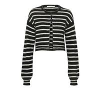 Gestuz - Cardigan Court Rayé - Noir/Blanc - Femme - Pulls - Noir - Taille: 34 FR