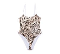 Gestuz, Femme, Maillots de bain, Blanc, Taille: 36 FR Maillot de Bain Imprimé Léopard