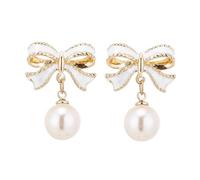 Gesundheitsstecker Ohrringe Kinder für Frauen, zartes Tropfen-Design, sanftes Modeaccessoire, ideal für ihren universellen Schmuck Ohrringe Blatt (White, 2.6x1.9cm)