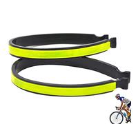 Gesuter Jambe Pantalon vélo,Lot 2 Pinces à Pantalons pour vélo | Bandes réfléchissantes pour Cyclistes Courir réfléchissant Running Gear Bandes réfléchissantes pour Cyclistes