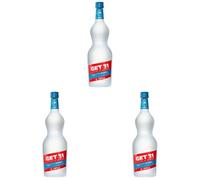 GET 31 Liqueur de Menthe Poivrée, 24% Vol, 100cL / 1L, Cocktail Digestif Liqueur de Menthe Fraîche (Lot de 3)