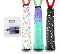 GET A GRIP - Ruban adhésif personnalisé pour raquette de tennis - Surgrips antidérapants/à séchage rapide - Grip prédécoupé pour raquette de badminton avec ruban de finition - Bandes antidérapantes