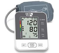 Get Fit Tensiometre A Usage Domestique - Lecteur De Tensiometre Pour Le Bras Superieur - Moniteur De Frequence Cardiaque - Memoire 2x99 - Tensiometre A ecran LCD - Gris - 35-52cm