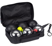 Get & Go Jeu de Boules de Luxe Petanque Noir/chromé Taille Unique