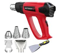 GET GRIP decapeur thermique - pistolet a air chaud professionnel pour le bricolage haute puissance de 2000 W avec écran LCD numérique, température réglable|6 accessoires inclus